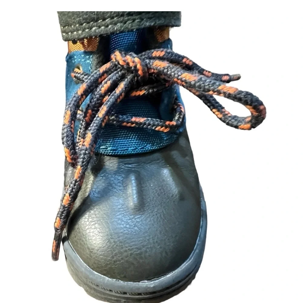 Carter’s Kid's Easy On/Off Duck Boot Gray Blue Orange Size 5M